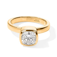 D''Joy Moissanite Solitaire Ring in 18K YG VermeilSterling Silver , Silver Wt. 5 g 5.00 ctw