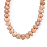 GCS Pink Web Jasper 639.75 ctw Beaded Strand