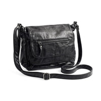 Black, Green and Red Faux Leather Shoulder Bag (10"x7.5"x4.5")