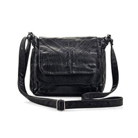 Black, Green & Red Stripe Faux Leather Shoulder Bag (10"x7.5"x4.5")