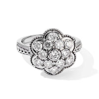 EverTrue Simulated Diamond Cluster Ring in Stainless Steel (Size 10.0) (Ships in 10-12 Days) 4.10 ctw