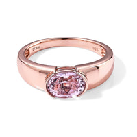 D''Joy Premium Martha Rocha Kunzite Solitaire Ring in Vermeil RG Over Sterling Silver (Size 10.0) 1.85 ctw