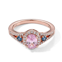 Premium Martha Rocha Kunzite, Luxuriant Lab Grown Blue Diamond (IR) and Lab Grown Diamond (SI) (0.35 cts) Ring in Vermeil RG Over Sterling Silver (Size 10.0) 1.50 ctw