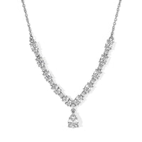 EverTrue Lab Created White Sapphire 7.75 ctw Necklace in Platinum Bond 18 Inches