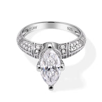 D''Joy Moissanite 2.20 ctw Ring in Rhodium Over Sterling Silver (Size 10.0)