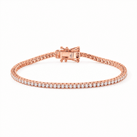 Luxuriant Lab Grown Diamond (E-F, VS) Cluster Bracelet in 18K Vermeil RG Over Sterling Silver (6.50 In) 2.00 ctw