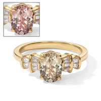 D''Joy AAA Turkizite, Moissanite Ring in 18K Vermeil YG Over Sterling Silver (Size 10.0) 1.75 ctw