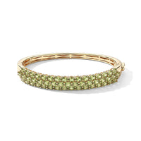 EverTrue Peridot  Full Bangle in 18K YG Plating Pure Yellow Brass 8.33 ctw