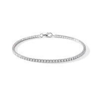 D''Joy Moissanite 2.60 ctw Bracelet in Rhodium Over Sterling Silver (7.25 In)