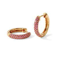D''Joy Premium Padparadscha Sapphire Earrings in 18K Vermeil YG Over Sterling Silver 1.10 ctw