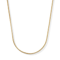 Thin Cable Chain Necklace in ION Plated YG Stainless Steel 24 Inches