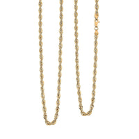 10K Yellow Gold 3.8mm Rope Chain Necklace (24 Inches) (7.8 g)