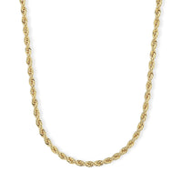 Doorbuster 10K Yellow Gold 2mm Semi Solid Rope Chain Necklace (20 Inches) (3.1 g)