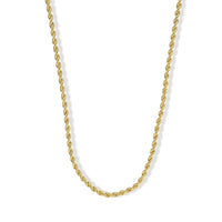 Doorbuster 10K Yellow Gold 2mm Semi Solid Rope Chain Necklace (22 Inches) (3.4 g)