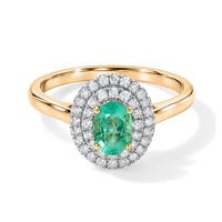 Certified and Appraised Luxoro 10K Yellow Gold AAA Boyaca Colombian Emerald, Diamond (I2) (0.35 cts) Ring (Size 10.0) 1.10 ctw
