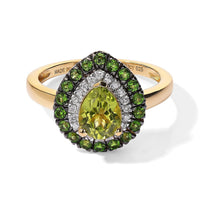 D''Joy Premium Hebei Peridot, Multi Gemstone Ring in 18K Vermeil YG Over Sterling Silver (Size 10.0) 1.80 ctw