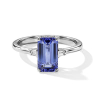 Luxoro Premium Tanzanite and Diamond I2 2.50 ctw Ring in 10K White Gold (Size 7.0)