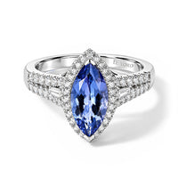 Premium Tanzanite and Diamond I2 3.00 ctw Ring in 10K Yellow Gold (Size 8.0) 4 Grams