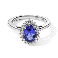 D''Joy Premium Tanzanite, Moissanite Ring in Rhodium Over Sterling Silver (Size 10.0) 1.65 ctw
