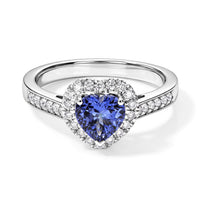 Luxoro 10K White Gold Premium Tanzanite, Diamond (I2) (0.35 cts) Ring (Size 10.0) 1.65 ctw