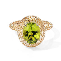 10K Yellow Gold AAA Hebei Peridot Ring (Size 10.0) 2.70 ctw