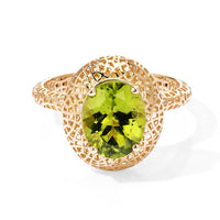 10K Yellow Gold AAA Hebei Peridot Ring (Size 10.0) 2.70 ctw