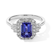 Luxoro 10K White Gold Premium Tanzanite, Diamond (I2) (0.55 cts) Ring (Size 10.0) 2.15 ctw