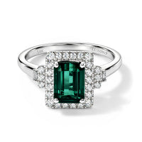 Certified and Appraised Luxoro 14K White Gold AAA Monte Belo Indicolite, Diamond (I2) (0.32 cts) Ring (Size 10.0) 2.00 ctw