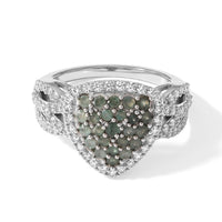D'Joy Narsipatnam Alexandrite, White Zircon Ring in Rhodium Over Sterling Silver (Size 10.0) 2.15 ctw