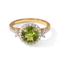 Certified and Appraised D''Joy Premium Hebei Peridot, Moissanite Ring in 18K Vermeil YG Over Sterling Silver (Size 10.0) 3.10 ctw