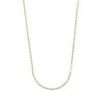 14K Yellow Gold Hollow Paperclip 2.5mm Necklace (20 Inches) (2.30 g)