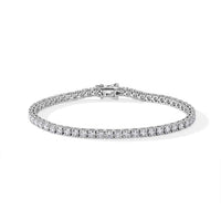Luxuriant Lab Grown Diamond G-H SI 5.00 ctw Bracelet in Rhodium Over Sterling Silver (6.50 In)