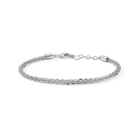 Italian La Bella Cristallnio Chain Bracelet in Sterling Silver (7-8In) 6.82 Grams