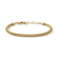 La Bella Italian Chain Bracelet in 14K Yellow Gold Over Sterling Silver (7-8In) 5.86 Grams