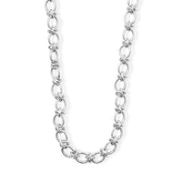La Bella Italian Hollow Fancy Chain Necklace in Sterling Silver (20-22 Inches) 25.83 Grams