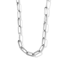 La Bella Italian Paperclip Hollow Chain Necklace in Sterling Silver (20-22 Inches) 17.75 Grams