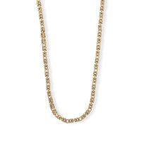 La Bella Italian 4 Side Massive King Chain Necklace in 14K YG Over Sterling Silver (20-22 Inches) 30.65 Grams