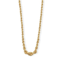 La Bella Italian Hollow Rope Graduated Chain Necklace in 14K YG Over Sterling Silver (20-22 Inches) 22.70 Grams