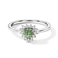 D'Joy AAA Arquiana Mint Tourmaline and Diamond 0.70 ctw Ring in Rhodium Over Sterling Silver (Size 9.0)