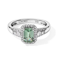 Luxoro 14K White Gold AAA Arquiana Mint Tourmaline, Diamond (I2) (0.31 cts) Ring (Size 10.0) 1.50 ctw