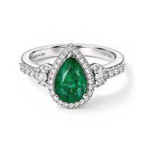 D''Joy AAA Kagem Zambian Emerald and Moissanite 1.85 ctw Ring in Rhodium Over Sterling Silver (Size 7.0)