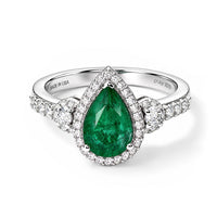 D''Joy AAA Kagem Zambian Emerald and Moissanite 1.85 ctw Ring in Rhodium Over Sterling Silver (Size 7.0)