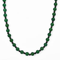 Verde Onyx, Shungite Verdant Harmony Beaded Necklace (20 Inches) in Stainless Steel 350.00 ctw