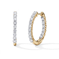 Luxuriant Lab Grown Diamond (G-H,SI) Earrings in 18K Vermeil YG Over Sterling Silver 1.00 ctw