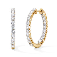 Luxuriant Lab Grown Diamond G-H SI 2.25 ctw Earrings in 18K Vermeil Rose Gold Over Sterling Silver