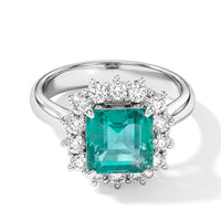 AAAA Boyaca Colombian Emerald and White Diamond SI 2.90 ctw Ring in 900 Platinum (Size 6.0) 7.50 Grams