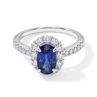 AAAA Kanchanaburi Blue Sapphire and White Diamond SI 3.20 ctw Ring in 900 Platinum (Size 6.5) 5.10 Grams