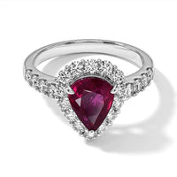 AAAA Madagascar Ruby and White Diamond SI 2.85 ctw Ring in 900 Platinum (Size 6.5) 5.00 Grams
