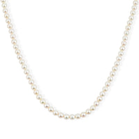 Japanese Akoya Pearl Sterling Silver Necklace in 17 Inch