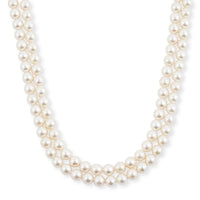 Japanese Akoya Pearl Sterling Silver Necklace in 19 Inches